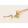 Pulsera nudo macramé hilo dorado con burruño facet