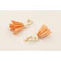 Pendientes aro cerrado con flor natural campanilla