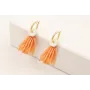 Pendientes aro cerrado con flor natural campanilla