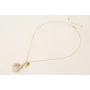 Collar cadena eslabón pequeño dorado mate con cala