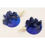 Pendientes lámina satinada con escarabajo pequeño