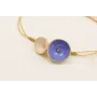 Pulsera hilo dorado con nudo serpiente y centro se