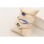 Pulsera hilo dorado con nudo serpiente y centro se