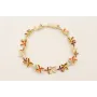 Collar flores dobles esmaltadas turquesa, teja, be