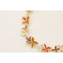 Collar flores dobles esmaltadas turquesa, teja, be