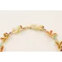 Collar flores dobles esmaltadas turquesa, teja, be