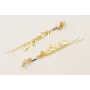 Pendientes perno retorcio dorado mate con fleco ca