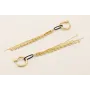 Pendientes aro cerrado dorado mate con fleco caden