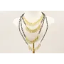 Collar 4 vueltas de cadena eslabón negro y cadena 