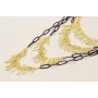 Collar 4 vueltas de cadena eslabón negro y cadena 