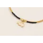 Pulsera hilo dorado con nudo serpiente, miyuki neg