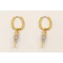 Pendientes ACERO INOXIDABLE gancho cerrado con col