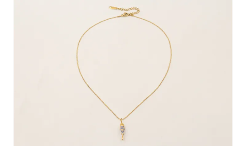 Collar ACERO INOXIDABLE cadena bolitas con colgant