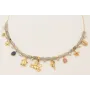 Collar cadena cordón ACERO INOXIDABLE con tubos pi
