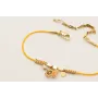 Pulsera ACERO INOXIDABLE hilo color ambar con nudo