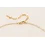 Collar con mini perlas, chips madre perla, hojas y