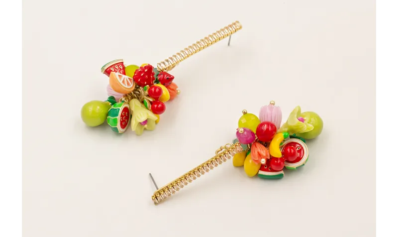 Pendientes lanina strass cristal con colgantes fru