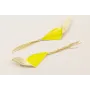 Pendientes hoja doblada esmlatada verde lima con f