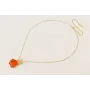 Collar cadena chapitas dorado mate con petalo esma