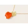 Collar cadena chapitas dorado mate con petalo esma