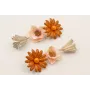 Pendientes flor grande esmaltada marrón con flor n