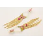 Pendientes escarabajo rosa, pieza pendulo flores l