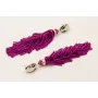 Pendientes fleco abalorio purpura con facetadas fa