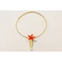 Collar cordón magnetico dorado con pez esmaltado c