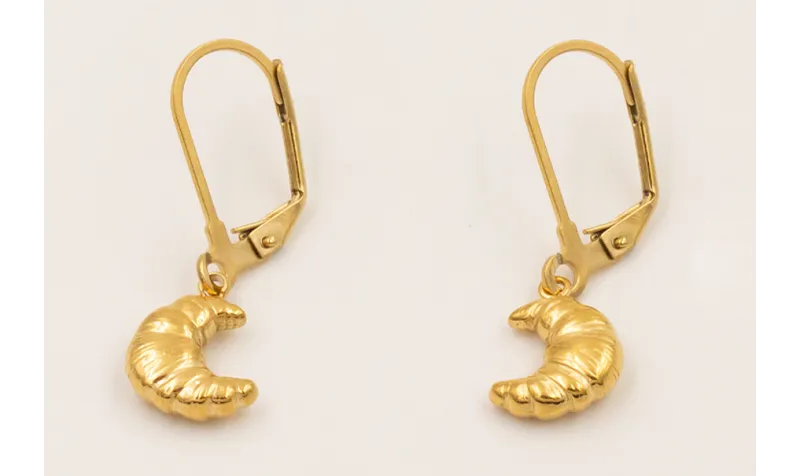 Pendiente de gancho de acero inoxidable con  colga