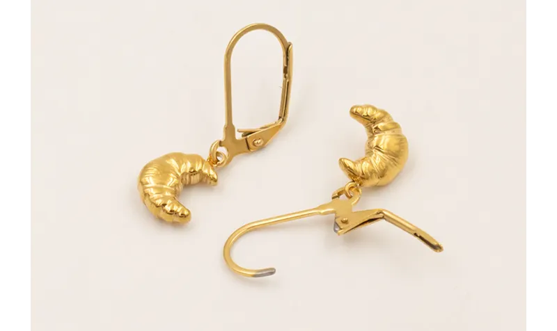 Pendiente de gancho de acero inoxidable con  colga