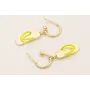 Pendientes aro con bolita y colgante chancleta esm