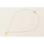 Solitario cadena eslabón pequeño dorado con colgan