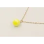 Solitario cadena eslabón pequeño dorado con colgan