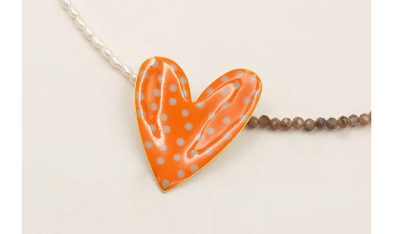 Collar mitad perlas naturales mitad bolas facetada