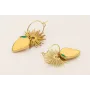 Pendientes aro pequeño ACERO INOXIDABLE con colgan