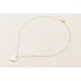 Solitario corazón blanco con cadena eslabón pequeñ