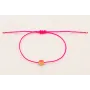Pulsera hilo rosa fluor con entrepieza ovalada esm