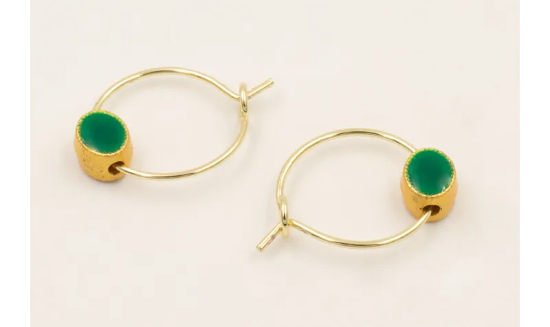 Pendientes aro  pequeño ACERO INOXIDABLE con entre