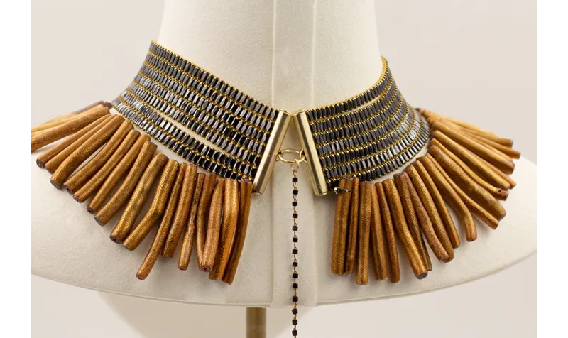 Collar varias vueltas cadena strass rectangular ne