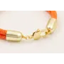 Pulsera cordón retorcido naranjas con nudo falso d