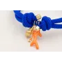Pulsera cordón elastico azulón con nudos corredizo