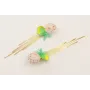 Pendientes perno caracola concha con petalo esmlat