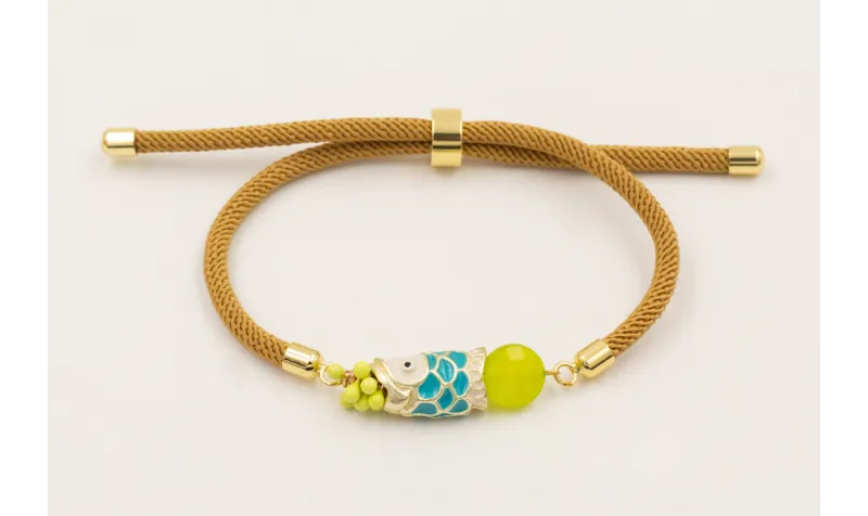 Pulsera cordón preparado para pulsera color marrón