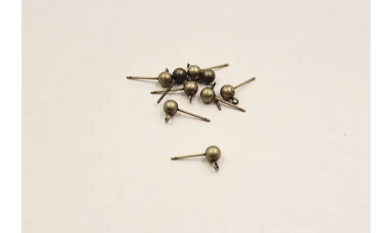 PENDIENTE DORMILON 5MM oro viejo / Base Pendientes 