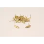 Perno hojita 15mm Oro / Base Pendientes 