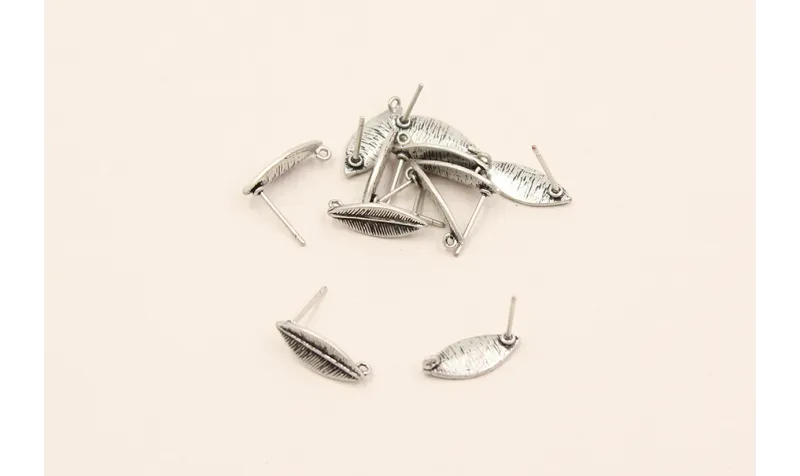 Perno hojita 15mm Plata / Base Pendientes 