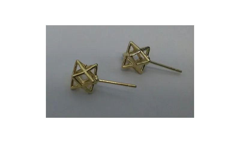 Pendiente Poliedro Dorado / Base Pendientes 