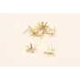 Perno Estralla Mar 15mm Oro Mate / Base Pendientes 