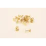 MONTURA DISCO 8MM PERLA DORADO / Base Pendientes 