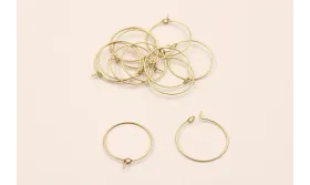 Aro pendiente 20mm Oro Mate / Base Pendientes 